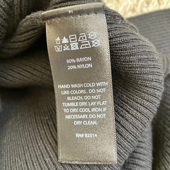 House of Harlow 1960 Sz XS NWT Ribbed Knit Polo Dress Midi Short Sleeve Black - Picture 13 of 16